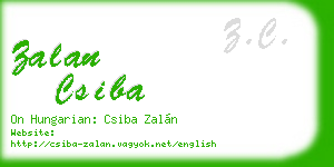 zalan csiba business card